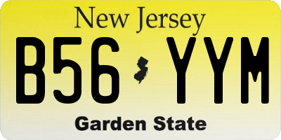 NJ license plate B56YYM