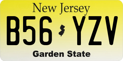 NJ license plate B56YZV