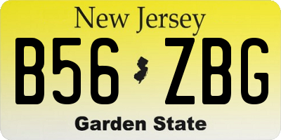 NJ license plate B56ZBG