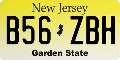NJ license plate B56ZBH