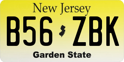 NJ license plate B56ZBK