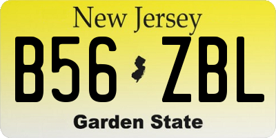 NJ license plate B56ZBL