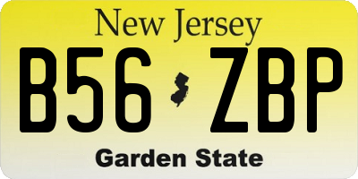 NJ license plate B56ZBP