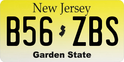 NJ license plate B56ZBS