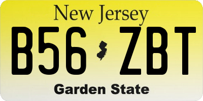 NJ license plate B56ZBT