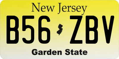 NJ license plate B56ZBV