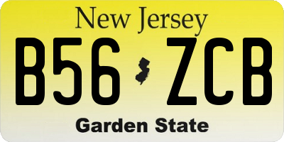 NJ license plate B56ZCB