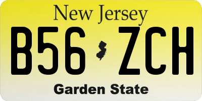 NJ license plate B56ZCH