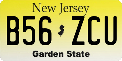 NJ license plate B56ZCU