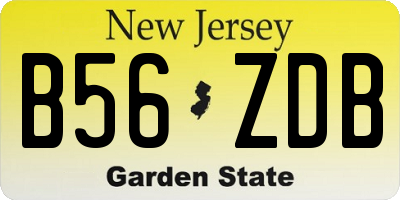 NJ license plate B56ZDB