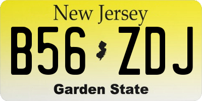NJ license plate B56ZDJ