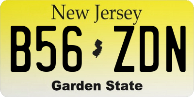 NJ license plate B56ZDN
