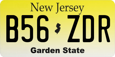 NJ license plate B56ZDR