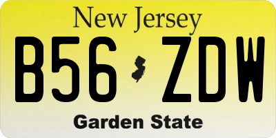 NJ license plate B56ZDW