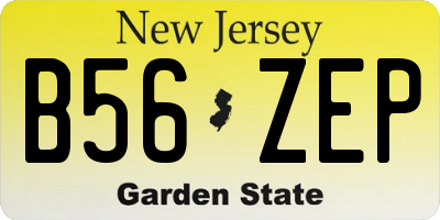 NJ license plate B56ZEP