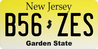 NJ license plate B56ZES
