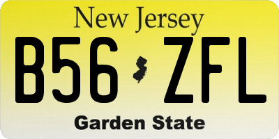 NJ license plate B56ZFL