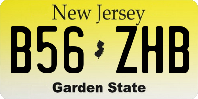 NJ license plate B56ZHB