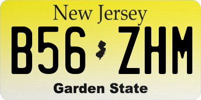 NJ license plate B56ZHM