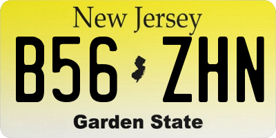 NJ license plate B56ZHN