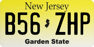 NJ license plate B56ZHP