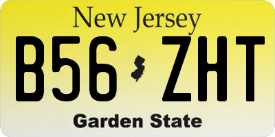 NJ license plate B56ZHT