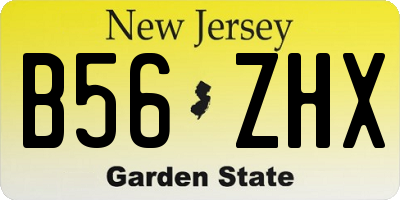 NJ license plate B56ZHX