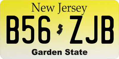 NJ license plate B56ZJB