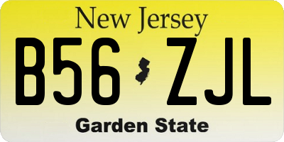 NJ license plate B56ZJL