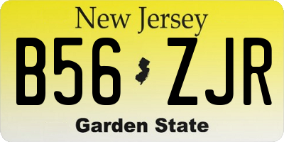 NJ license plate B56ZJR