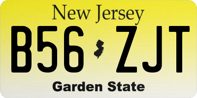 NJ license plate B56ZJT