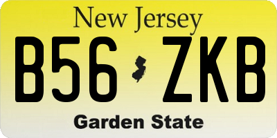 NJ license plate B56ZKB