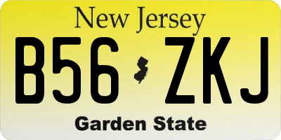 NJ license plate B56ZKJ