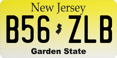 NJ license plate B56ZLB