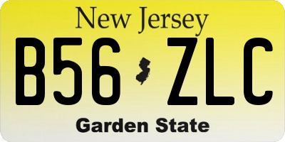 NJ license plate B56ZLC
