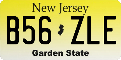NJ license plate B56ZLE