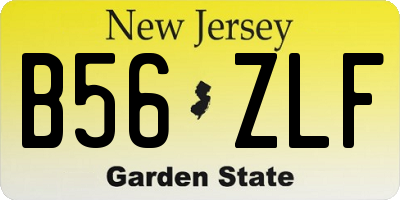 NJ license plate B56ZLF