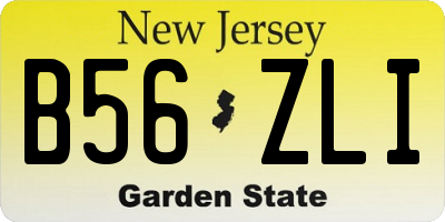 NJ license plate B56ZLI