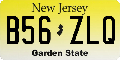 NJ license plate B56ZLQ