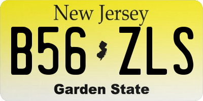 NJ license plate B56ZLS