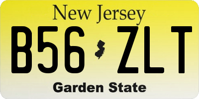 NJ license plate B56ZLT