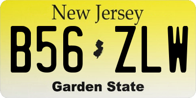 NJ license plate B56ZLW