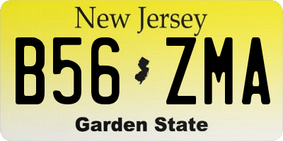NJ license plate B56ZMA