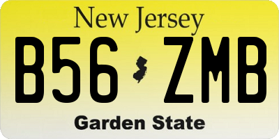 NJ license plate B56ZMB