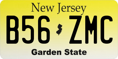 NJ license plate B56ZMC