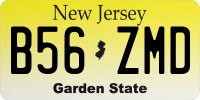 NJ license plate B56ZMD