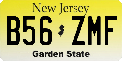 NJ license plate B56ZMF