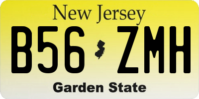 NJ license plate B56ZMH