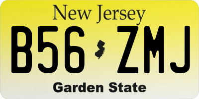 NJ license plate B56ZMJ