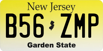 NJ license plate B56ZMP